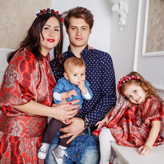 Ольга Богатова с семьей
