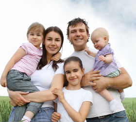 многодетная семья счастливая