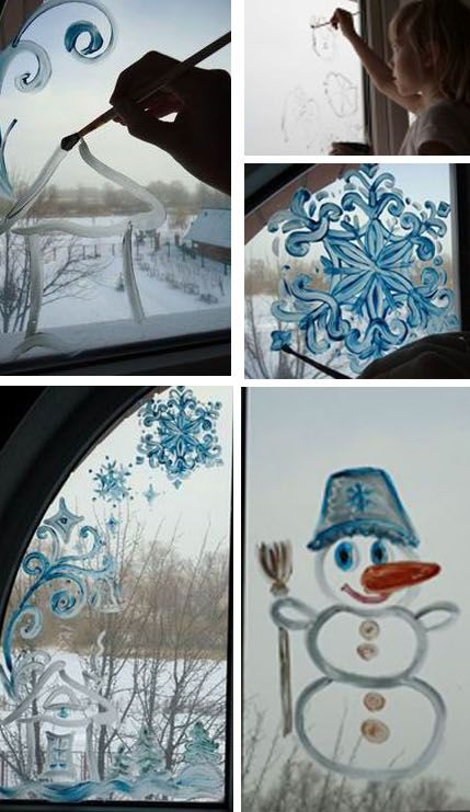 Рисуем узоры на окнах с "Мастерской Тюбика"